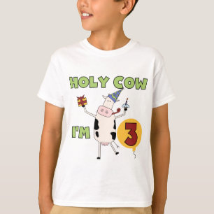 Holy Cow I'm 3 Birthday T-shirts and Gifts