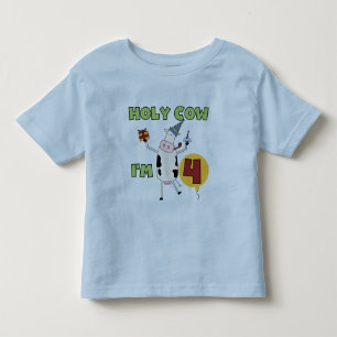 Holy Cow I'm 4 Birthday T-shirts and Gifts