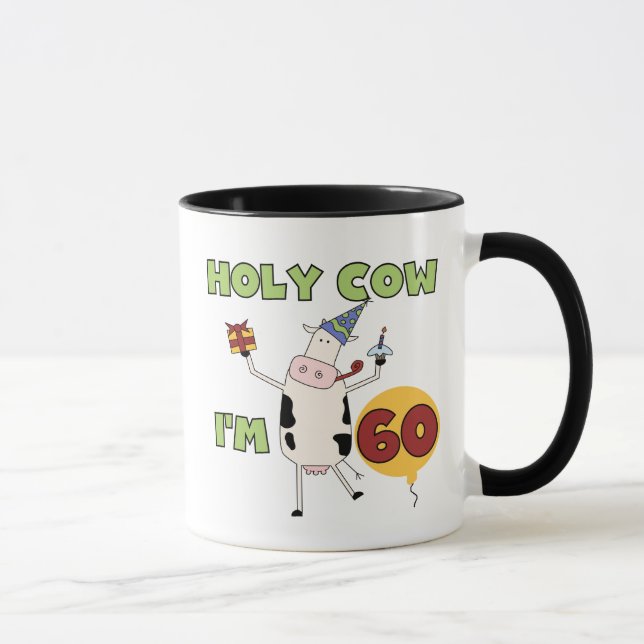 Holy Cow I'm 60 Birthday T-shirts and Gifts Mug (Right)