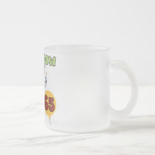 Holy Cow I'm 65 Birthday T-shirts and Gifts Frosted Glass Coffee Mug