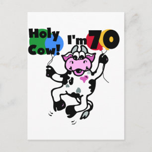 Holy Cow I'm 70 Tshirts and Gifts Postcard