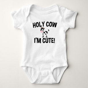 Holy Cow I'm Cute! Baby Bodysuit