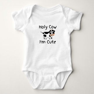 Holy Cow I'm Cute Boy Girl Baby Bodysuit