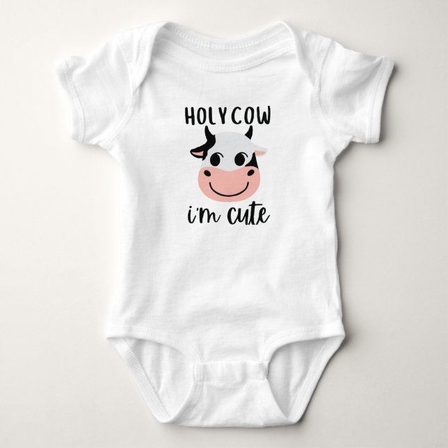 Holy cow I'm cute toddler bodysuit (Front)