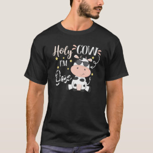 Holy Cow I'm One Cow Farm Theme Birthday 1 Years O T-Shirt