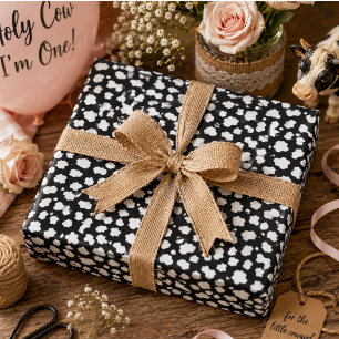 Holy Cow I'm One Cow Girl 1st Birthday Wrapping Paper