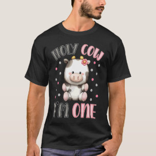 Holy Cow I'm One Cute Farm Animal 1st Birthday for T-Shirt
