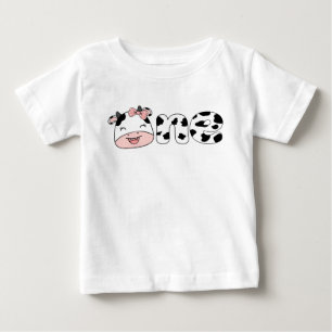 Holy Cow I'm One Girl 1st Birthday Party Baby T-Shirt