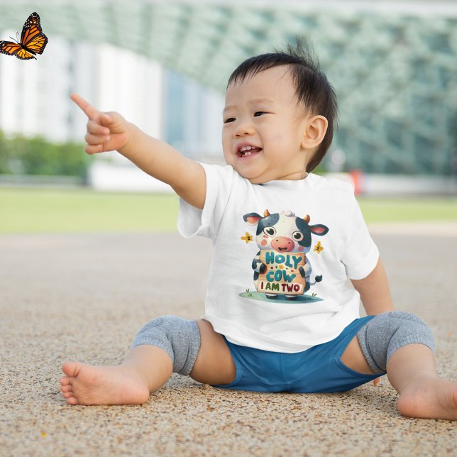 Holy Cow, I'm Two! Toddler T-Shirt (Creator Uploaded)