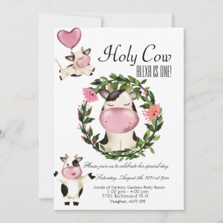 Holy Cow!  Invitation