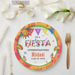 Holy Cow It's A Fiesta Graduation Party Paper Plate