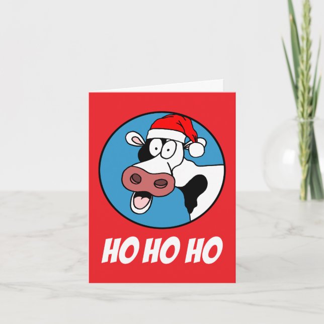 Holy Cow It's Christmas Holiday Card (Front)