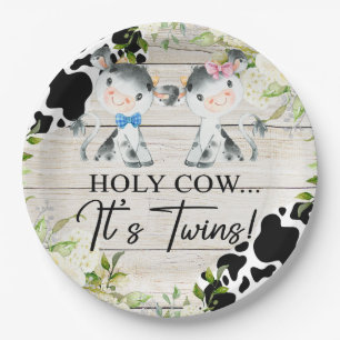 Holy cow it's twins baby shower paper plates. plate