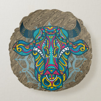 Holy Cow Mandala Design Round Cushion