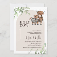 Holy Cow Neutral Arch Farm Highland Baby Shower 