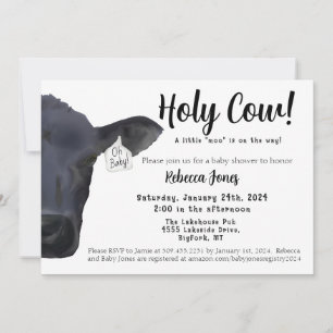 Holy Cow!  Oh Baby Shower Invitation Ranch Farm
