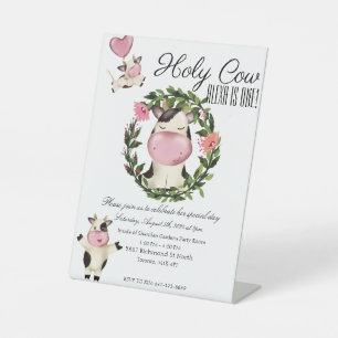 Holy Cow!  Pedestal Sign