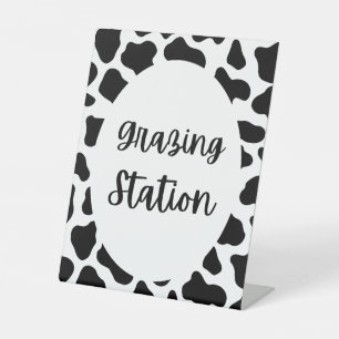 Holy Cow Print Birthday Grazing Station Sign