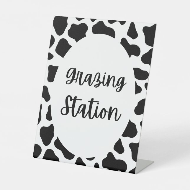 Holy Cow Print Birthday Grazing Station Sign (Front)