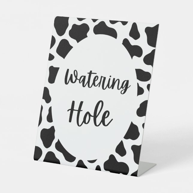 Holy Cow Print Birthday Watering Hole Sign (Front)
