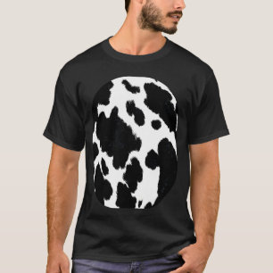 Holy Cow Print Pattern Funny Belly Halloween Pun C T-Shirt