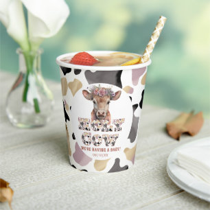 Holy Cow Rustic Baby Shower Paper Cups