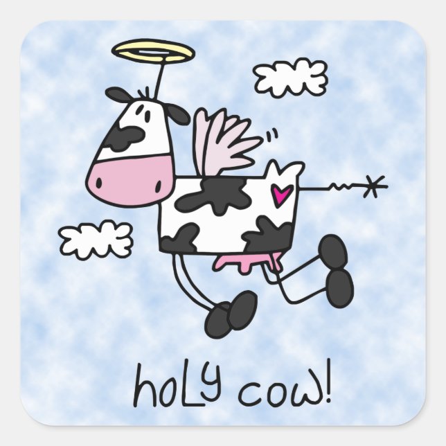 Holy Cow! Square Sticker (Front)