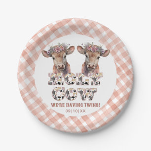 Holy Cow Twins Rustic Baby Shower Plates