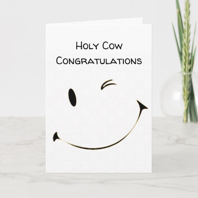 **HOLY COW** YOU DID IT AND CONGRATULATIONS CARD (Front)