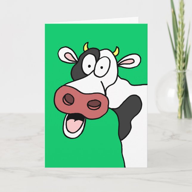 Holy Cow You're 40! Funny 40th Birthday Card (Front)