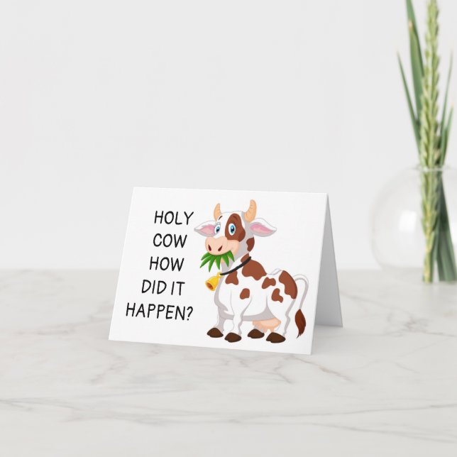 HOLY COW YOU'RE A TEENAGER "13" BIRTHDAY CARD (Front)