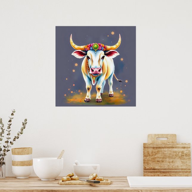 Holy Cows in Diwali Disguise Poster (Kitchen)