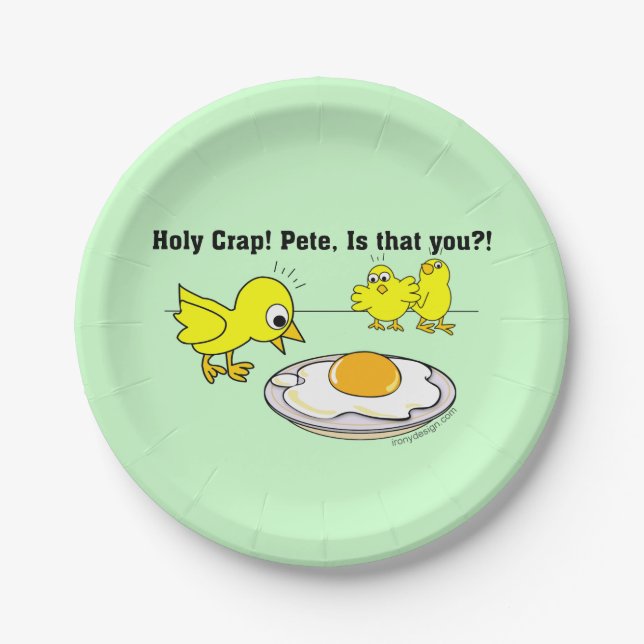 Holy Crap! Pete Humour Paper Plate (Front)