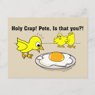 Holy Crap! Pete, is that you? Beige Postcard