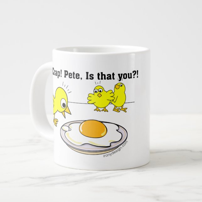 Holy Crap! Pete, is that you? Funny Large Coffee Mug (Front Left)