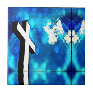 Holy Cross Blue Sky Sparkle  Tile
