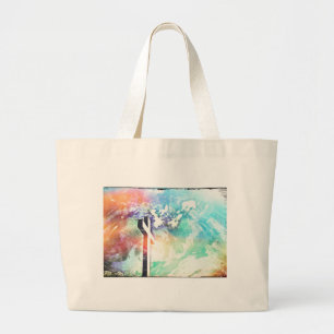 Holy Cross Pastel Distressed Large Tote Bag