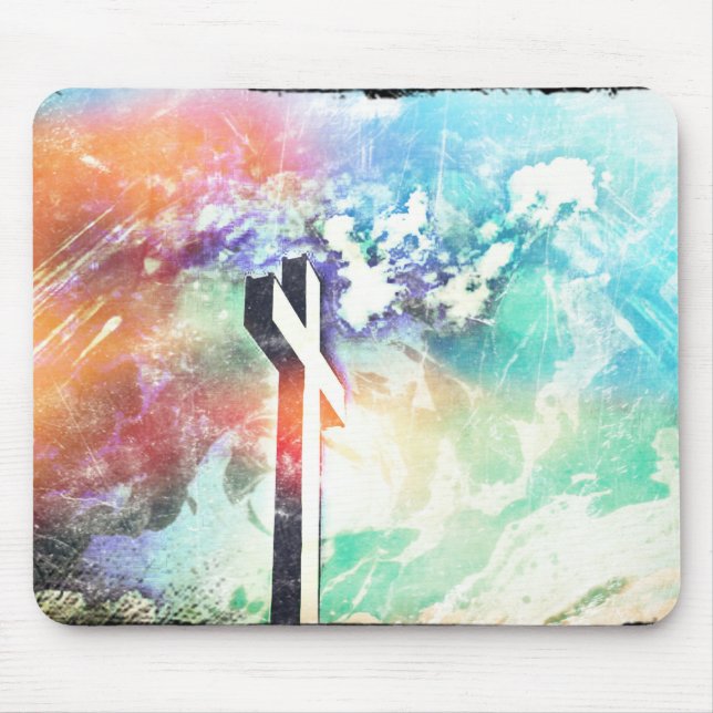 Holy Cross Pastel Distressed Mouse Mat (Front)