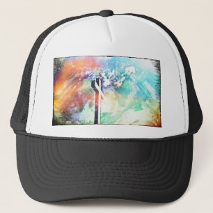 Holy Cross Pastel Distressed Trucker Hat