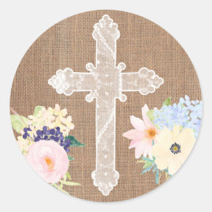 Holy Cross stickers for envelope seals for Baptism