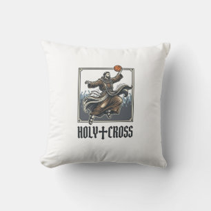 Holy Cross Vintage Basketball Religious Shirt Cushion
