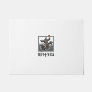 Holy Cross Vintage Basketball Religious Shirt Doormat