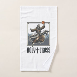 Holy Cross Vintage Basketball Religious Shirt Hand Towel