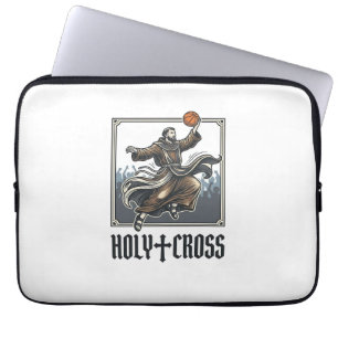 Holy Cross Vintage Basketball Religious Shirt Laptop Sleeve