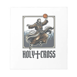 Holy Cross Vintage Basketball Religious Shirt Notepad