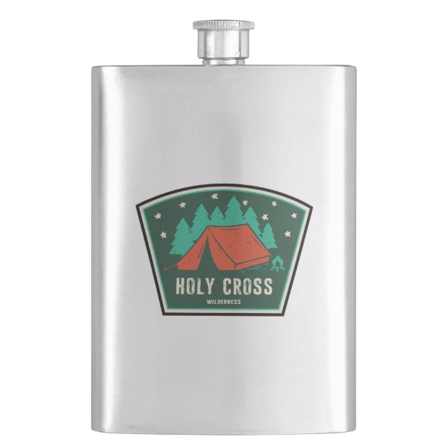 Holy Cross Wilderness Colorado Camping Hip Flask (Front)