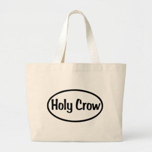 Holy Crow Oval Large Tote Bag
