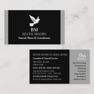 Holy Dove, Funeral Home, Directors Business Card