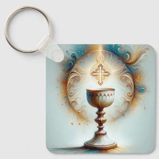 Holy Eucharist Communion 2 Catholic Christian Key Ring