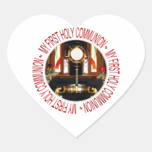 HOLY EUCHARIST - HOLY COMMUNION HEART STICKER